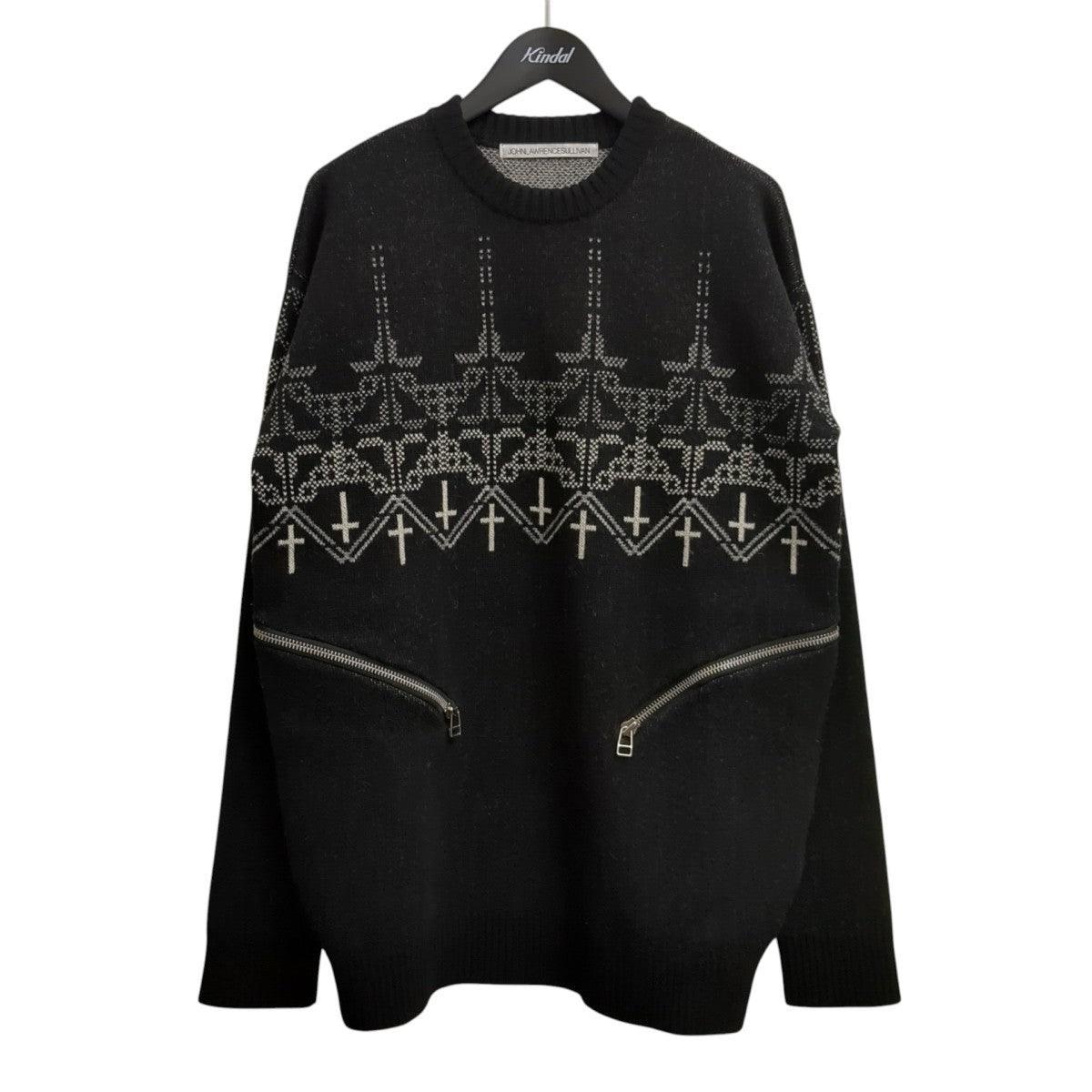 23AWFairisle oversized knit sweaterニット4A001-0123-41