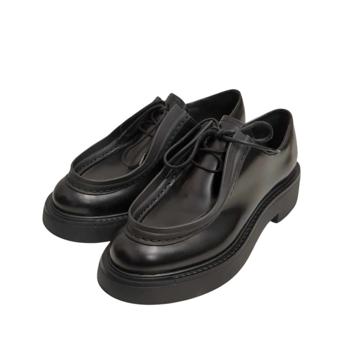 PRADA(プラダ) プラットフォームシウイングチップシューズ ブラック