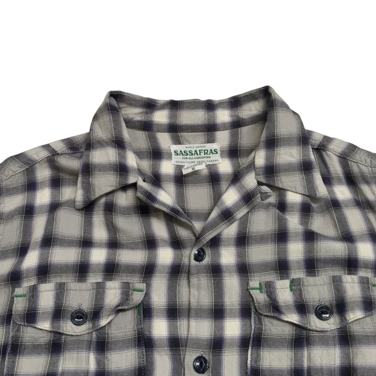 SASSAFRAS チェックシャツ 古着・中古-3枚目のアイテム画像