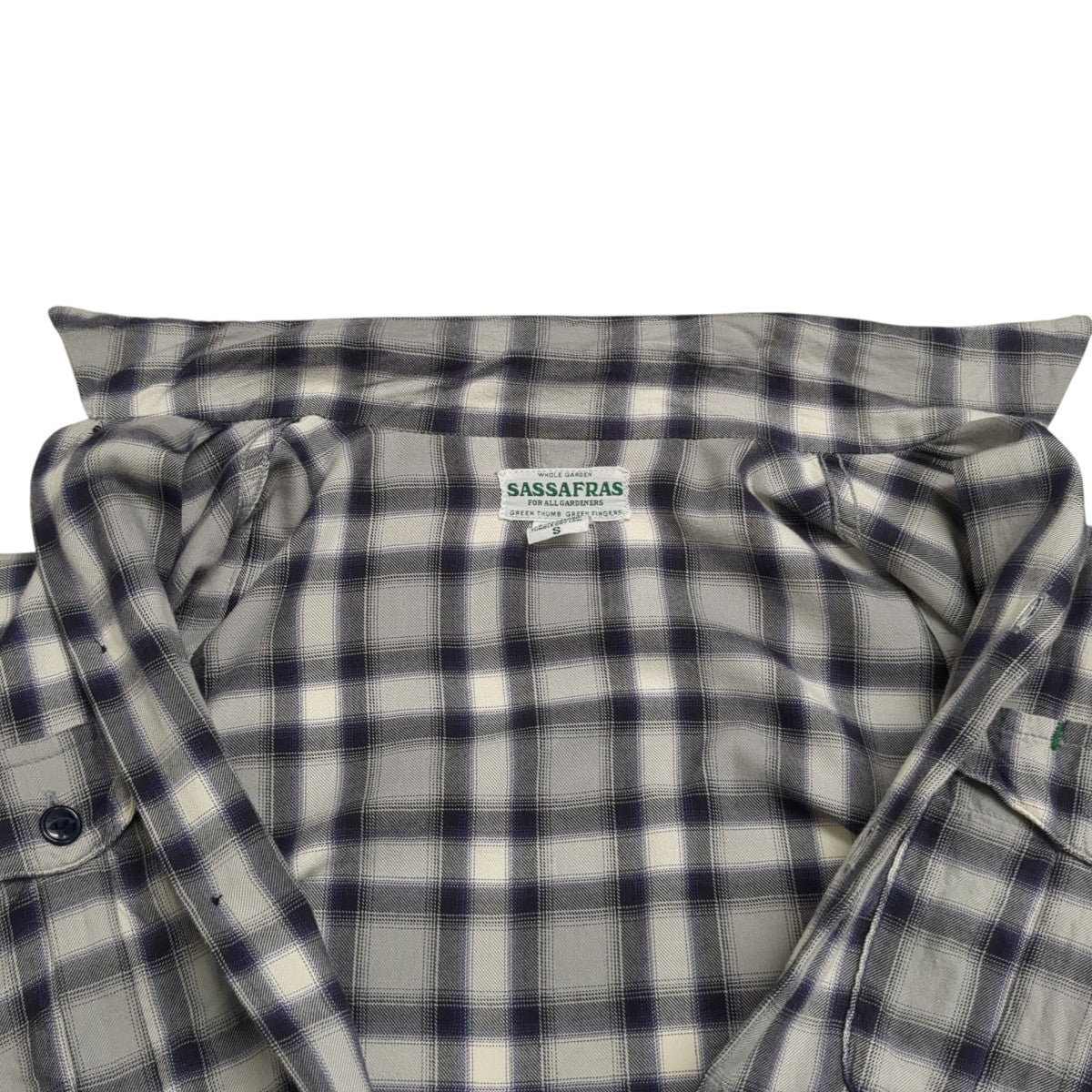 SASSAFRAS チェックシャツ 古着・中古-4枚目のアイテム画像