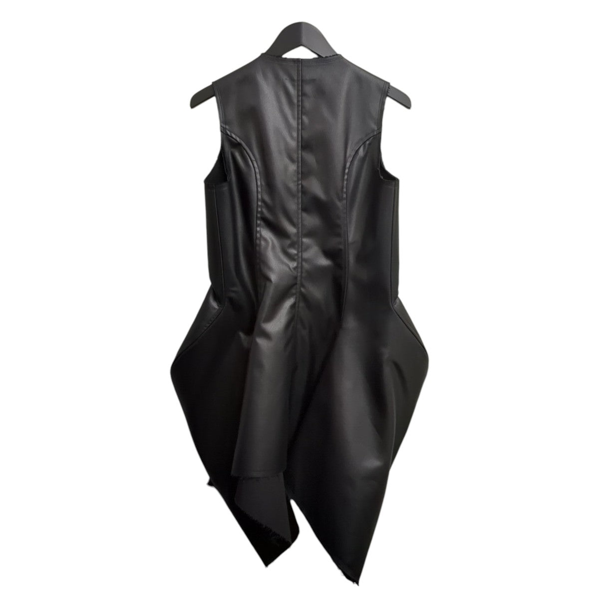 コムデギャルソンノースリーブ黒ティアードワンピース XS レディース