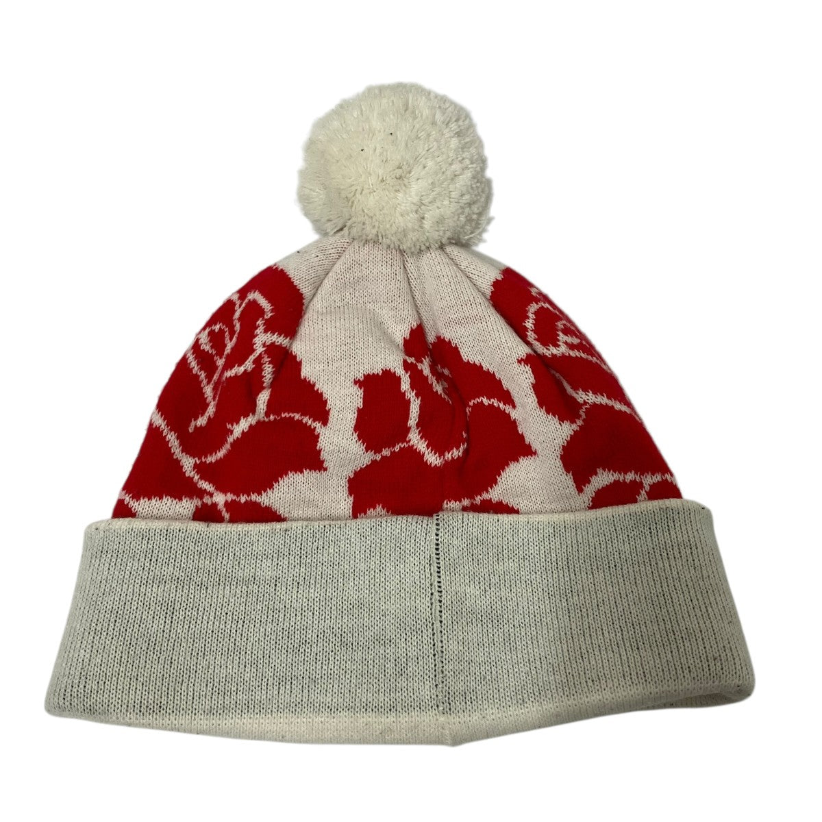 supremeビーニー　22FW Rose Beanie Supreme(シュプリーム) 22FW Rose Beanieニット帽 レッド×ホワイト