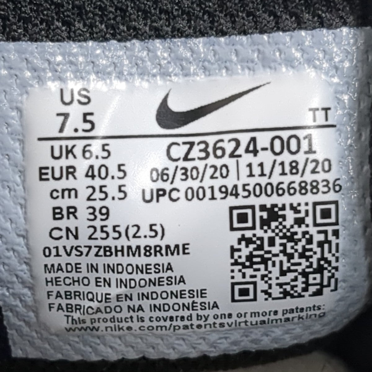 NIKE AIR MAX 95スニーカーCZ3624 001 古着・中古-9枚目のアイテム画像