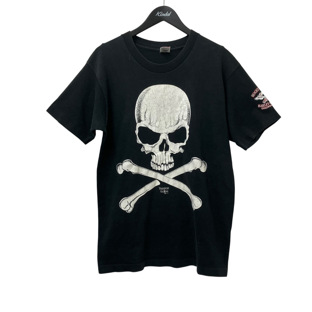 USED 90s FASHION VICTIM Harley後付けTシャツ 古着・中古-1枚目のアイテム画像