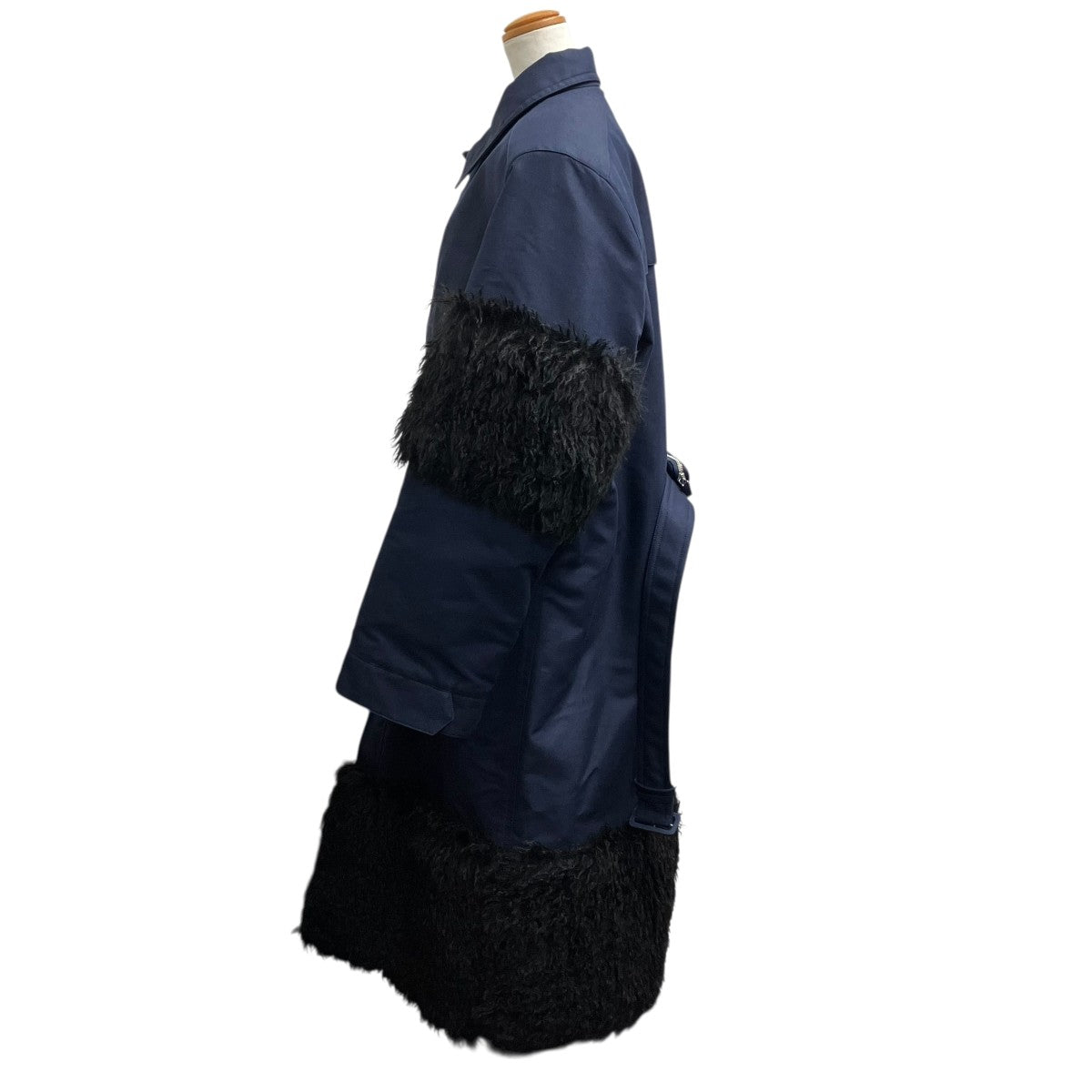 x*g様 【美品】 プラダ コート フーデット コットン モヘア ネイビー S PRADA(プラダ) コートSGO099 SGO099 ネイビー サイズ S｜【公式