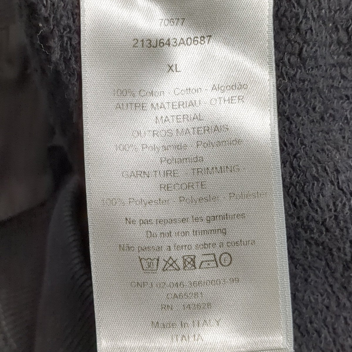 Christian Dior×sacai スウェット213J643A0687 古着・中古-7枚目のアイテム画像