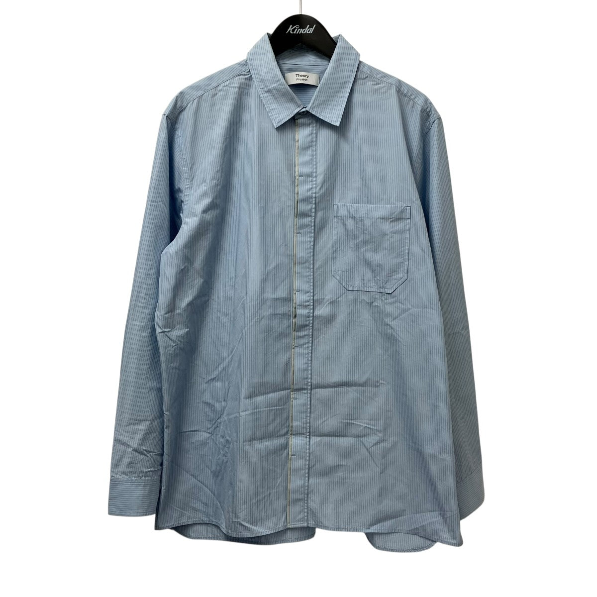 theory SLEEK MICRO STRストライプシャツ 古着・中古-1枚目のアイテム画像
