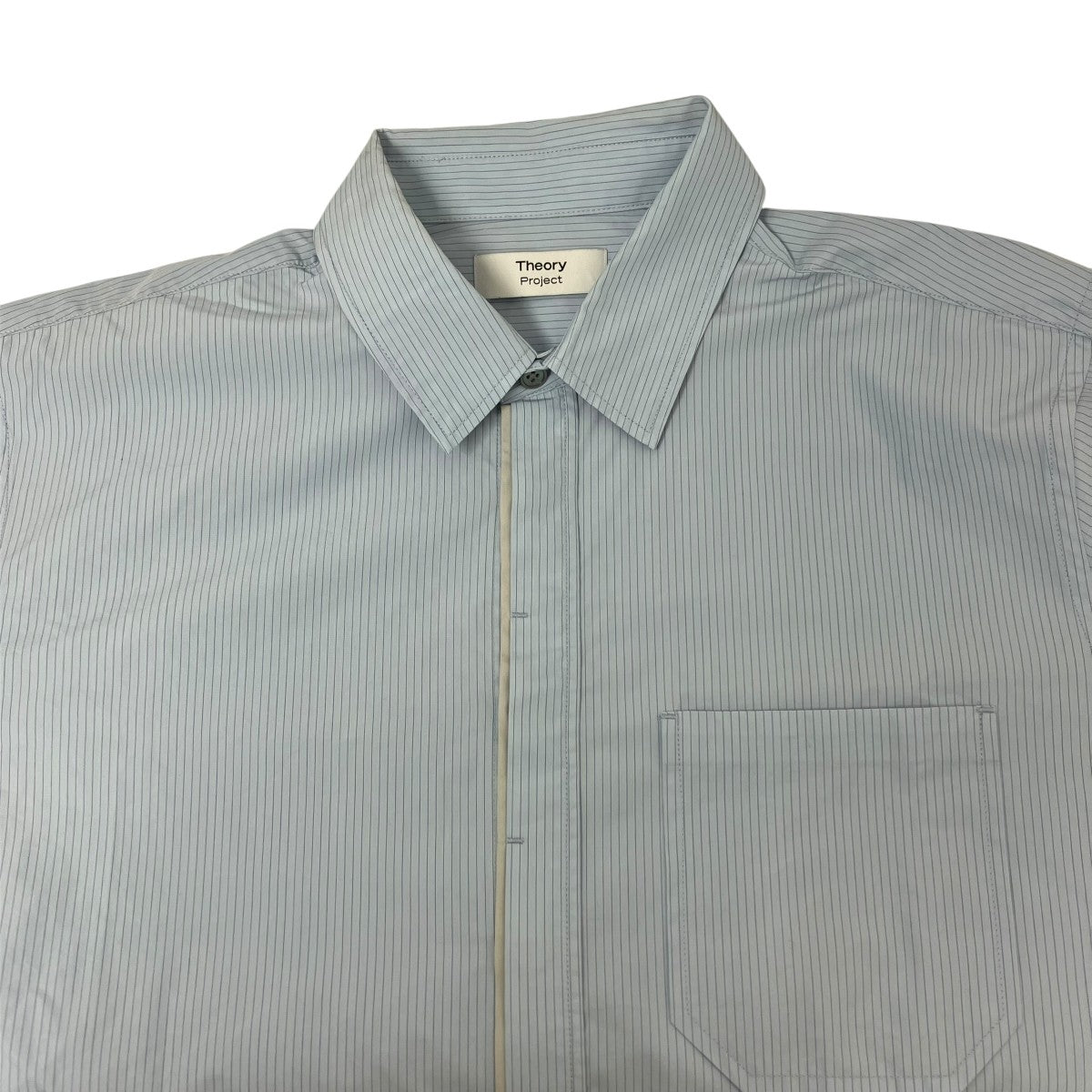 theory SLEEK MICRO STRストライプシャツ 古着・中古-3枚目のアイテム画像