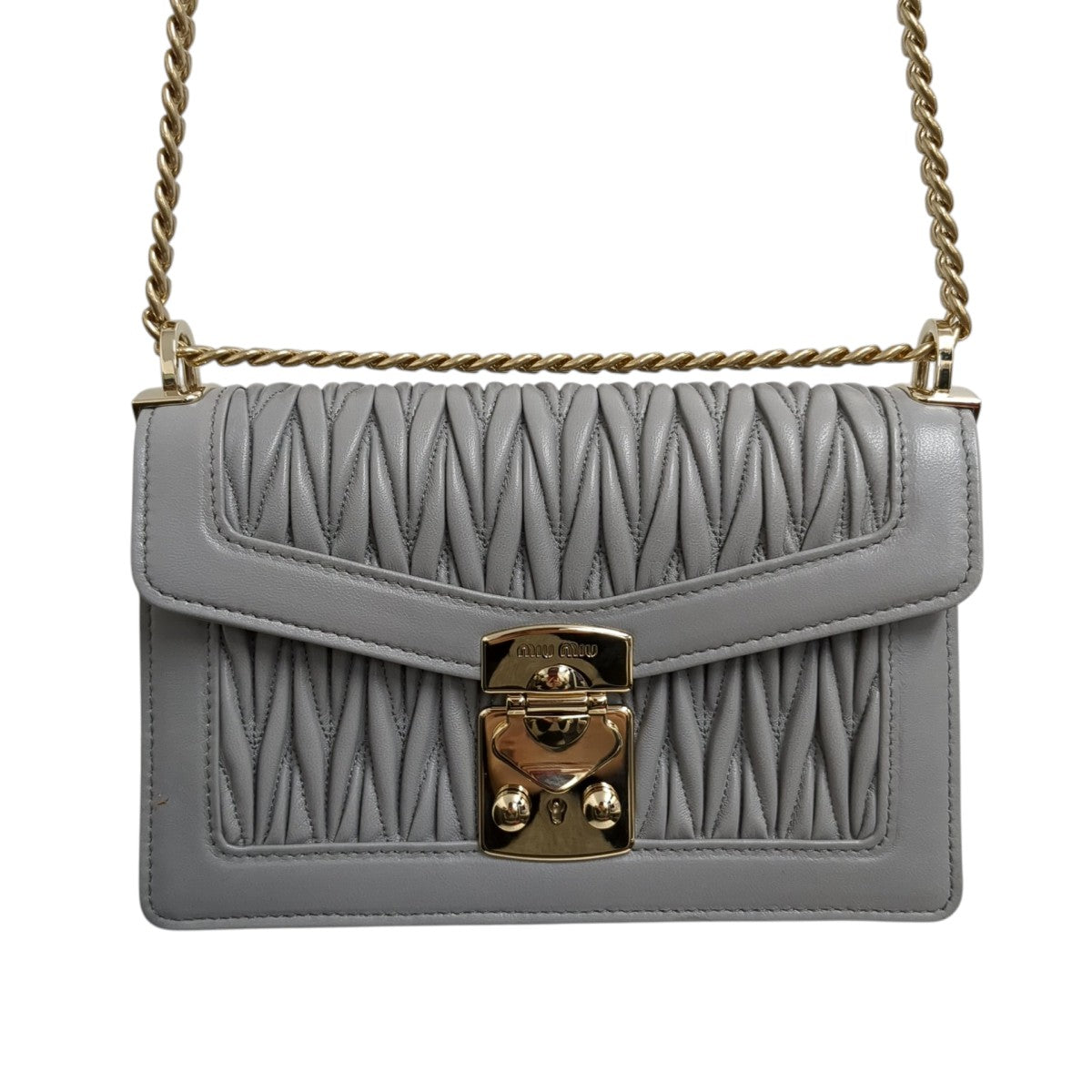 ミュウミュウ 5BD083 ショルダーバッグ MIU MIU(ミュウミュウ) ショルダーバッグ5BD083 5BD083 グレー｜【公式