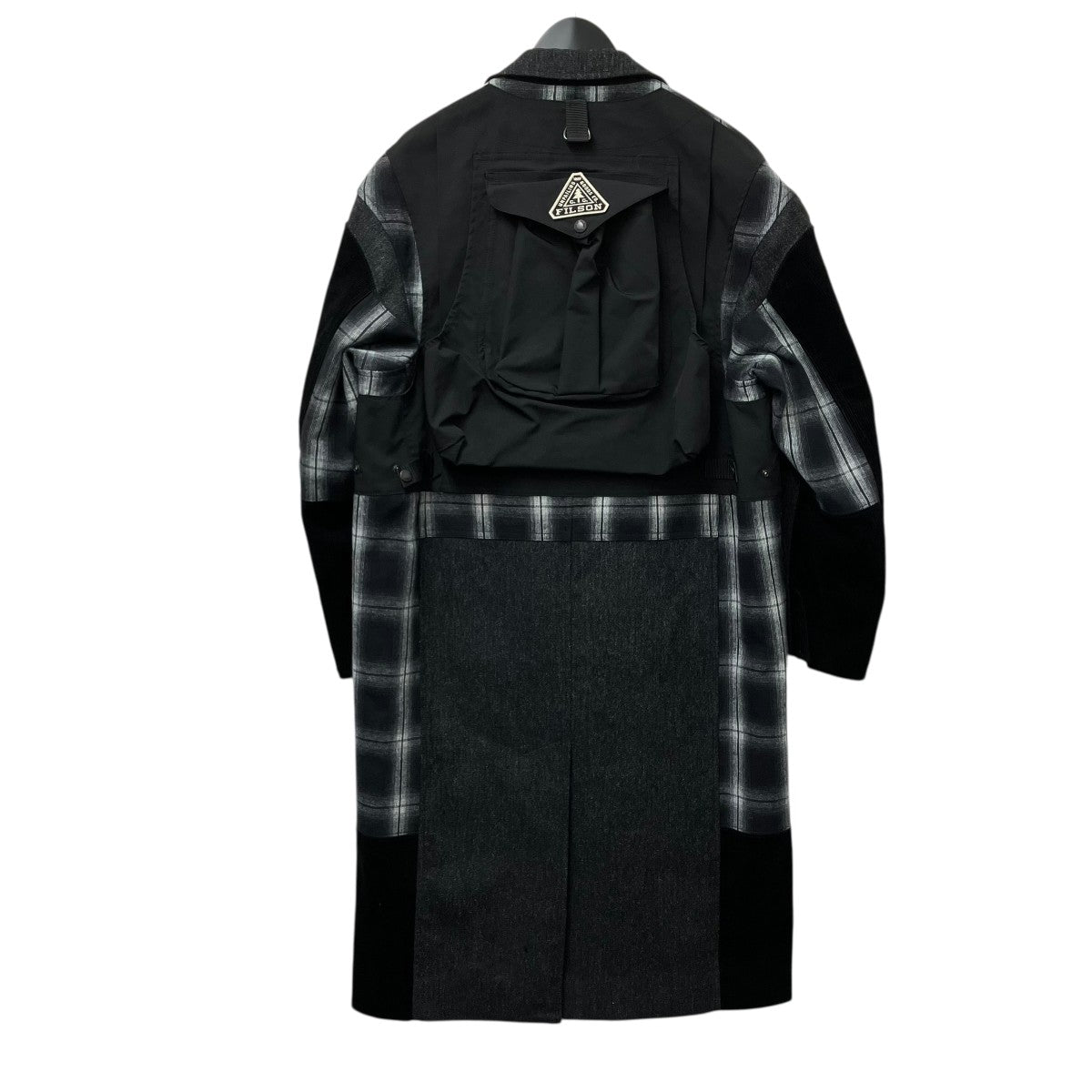 JUNYA WATANABE CDG×FILSON GARMENT 25AWコート ウールツイード×綿フランネルチェック×エステルオックスコートWP-C007 古着・中古-3枚目のアイテム画像