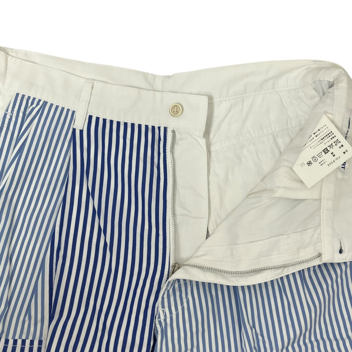 COMME des GARCONS SHIRT 25SSストライプ パッチワークハーフパンツFO-P002 古着・中古-4枚目のアイテム画像