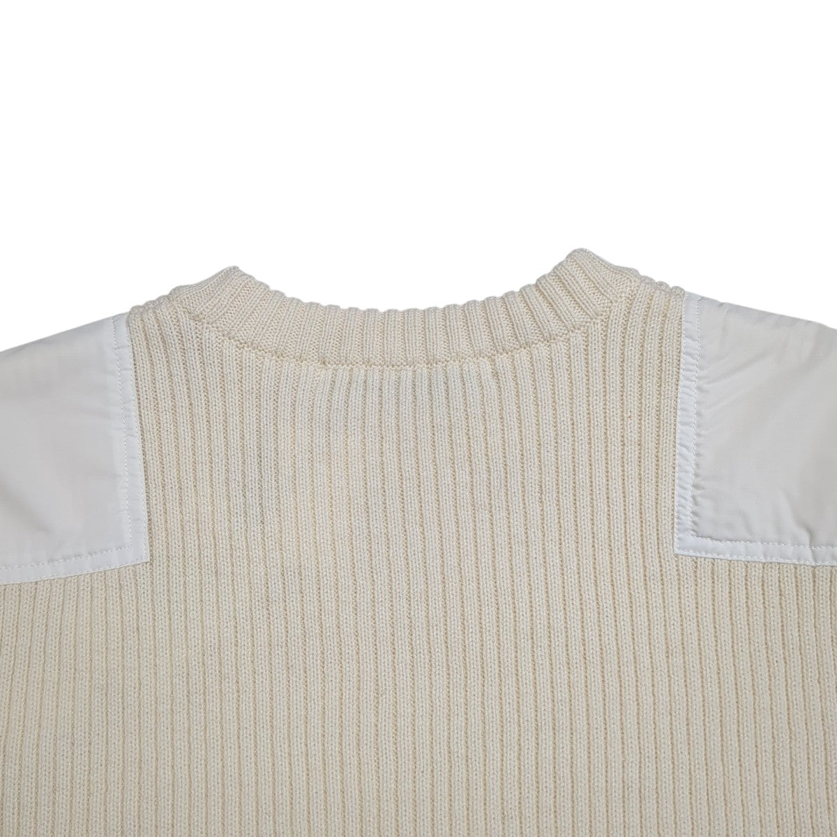 Shoulder patch rib knit sweater with gloves半袖ニット4A001-0124-40