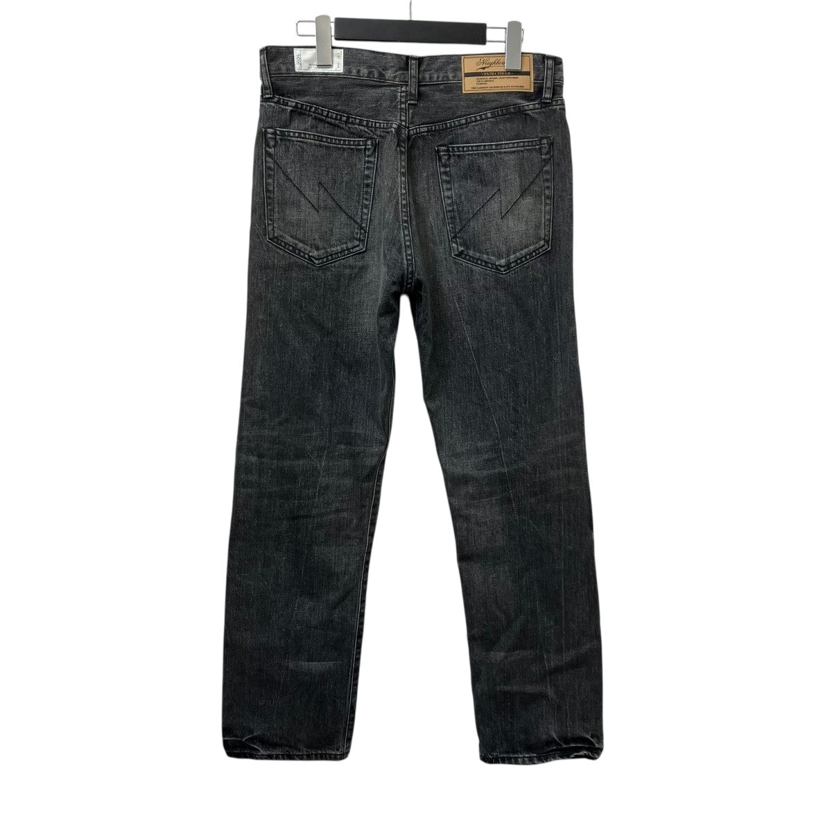 NEIGHBORHOOD BLACK DENIM WASHED SLIM STRAIGHT PANTSデニムパンツ252XBNH-PTM11 古着・中古-2枚目のアイテム画像