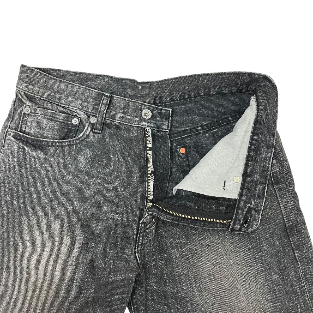 NEIGHBORHOOD BLACK DENIM WASHED SLIM STRAIGHT PANTSデニムパンツ252XBNH-PTM11 古着・中古-4枚目のアイテム画像