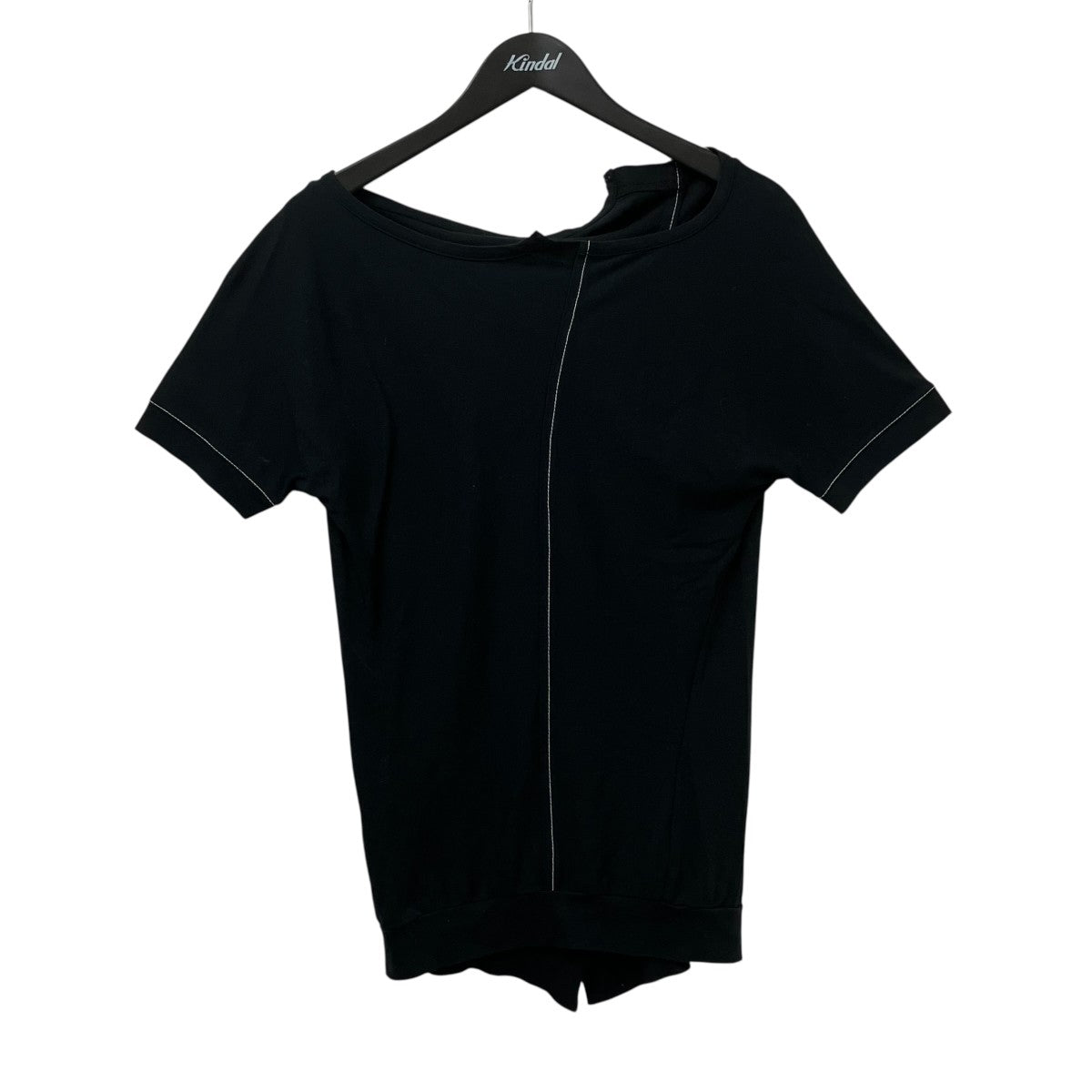 yohji yamamoto+Noir アシンメトリー ドッキング半袖カットソーN0-T54-767 古着・中古-1枚目のアイテム画像