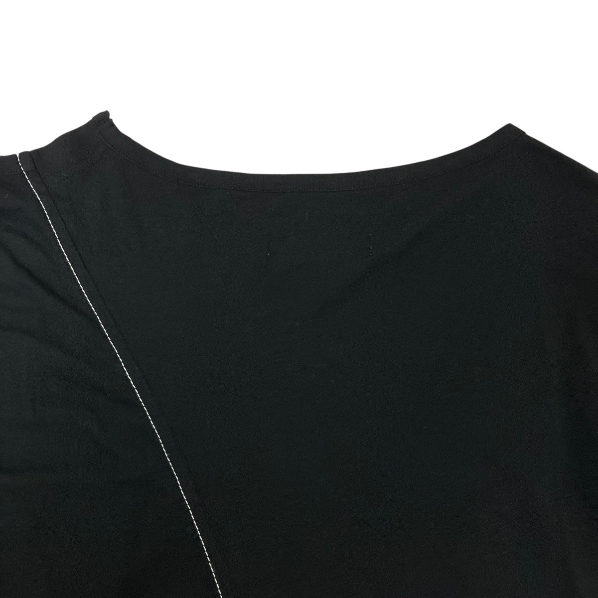 yohji yamamoto+Noir アシンメトリー ドッキング半袖カットソーN0-T54-767 古着・中古-4枚目のアイテム画像