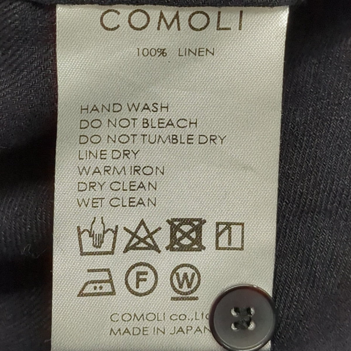 COMOLI シャツX01-02023 古着・中古-8枚目のアイテム画像