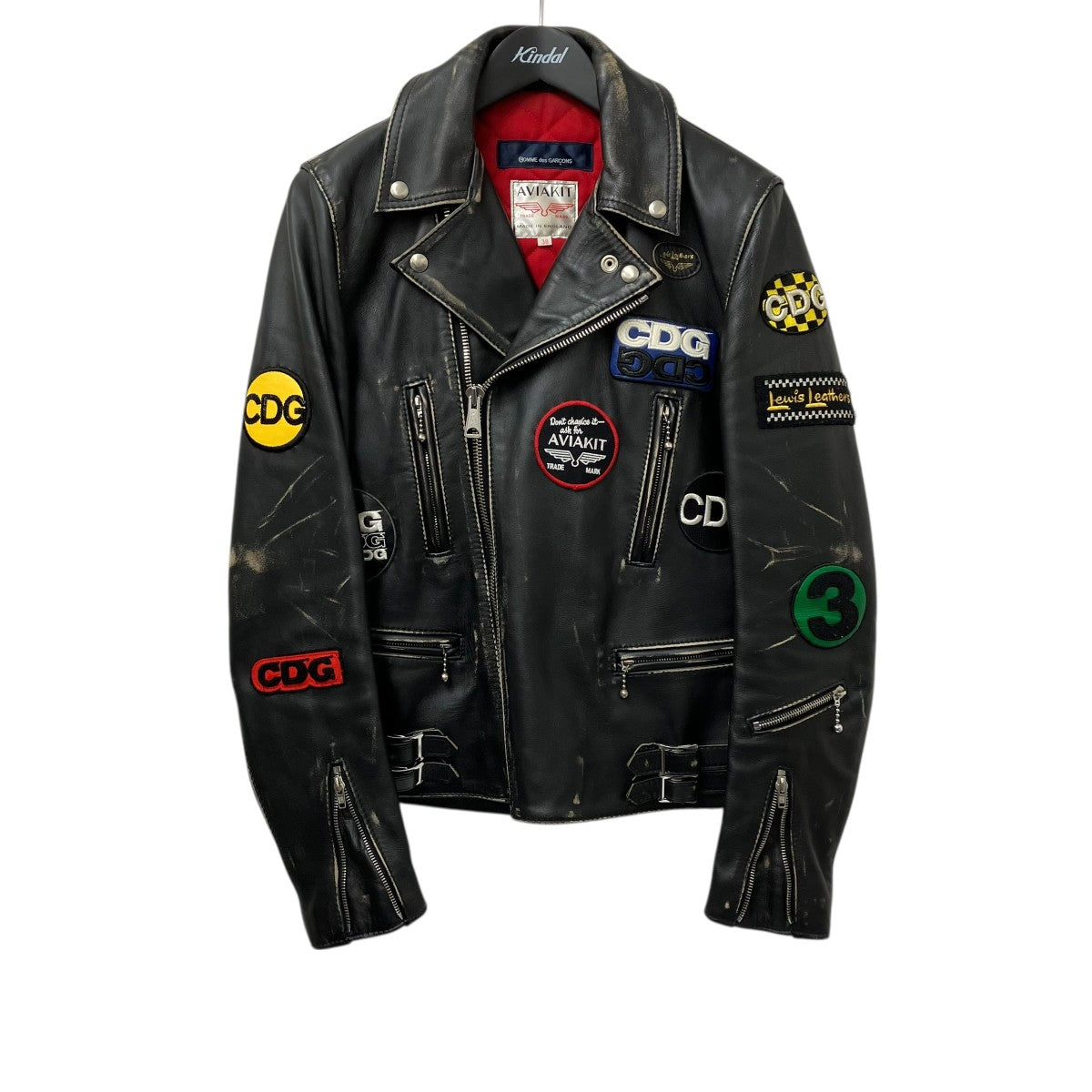 COMME des GARCONS×Lewis Leathers 青山限定レザージャケットKL-J001 古着・中古-1枚目のアイテム画像