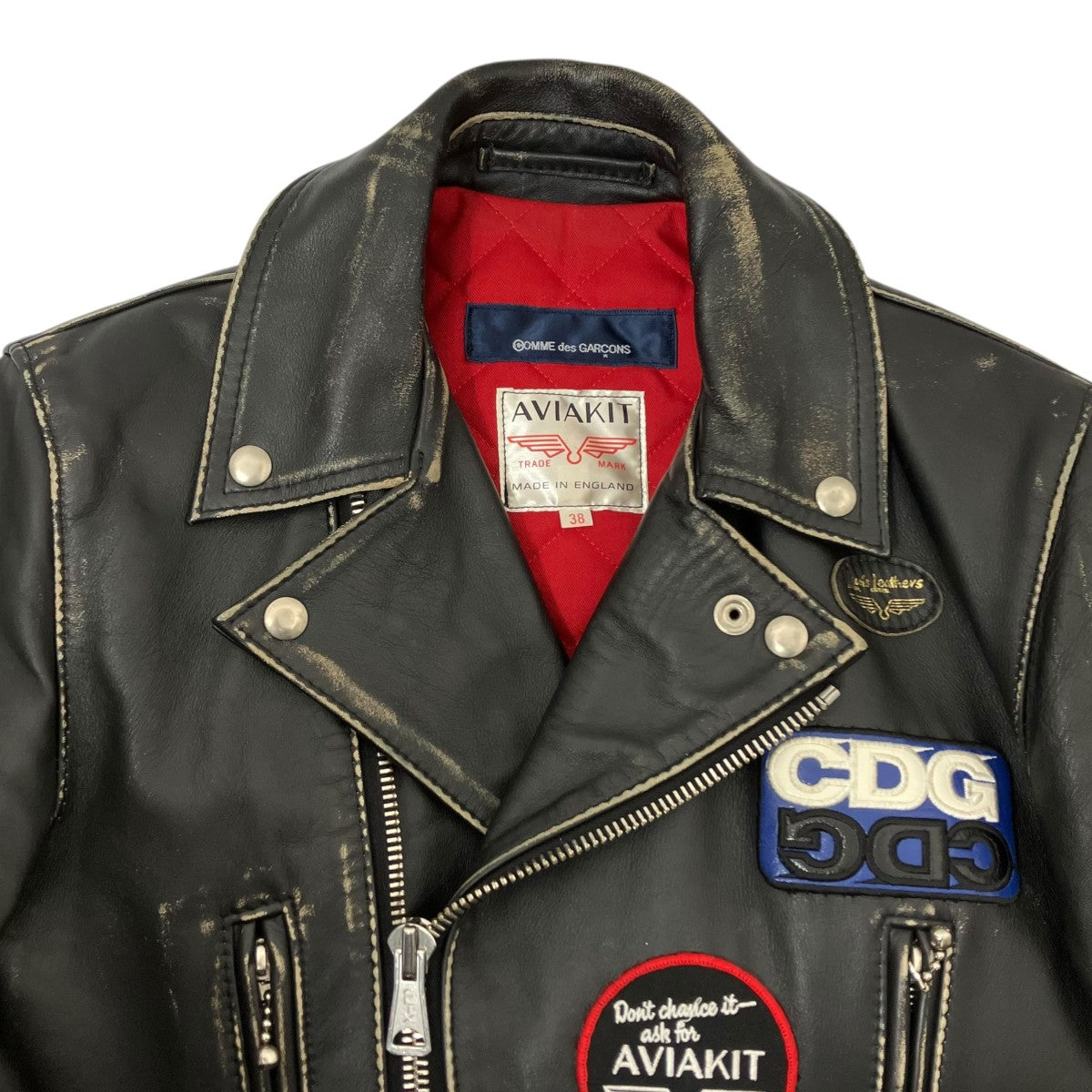 COMME des GARCONS×Lewis Leathers 青山限定レザージャケットKL-J001 古着・中古-4枚目のアイテム画像