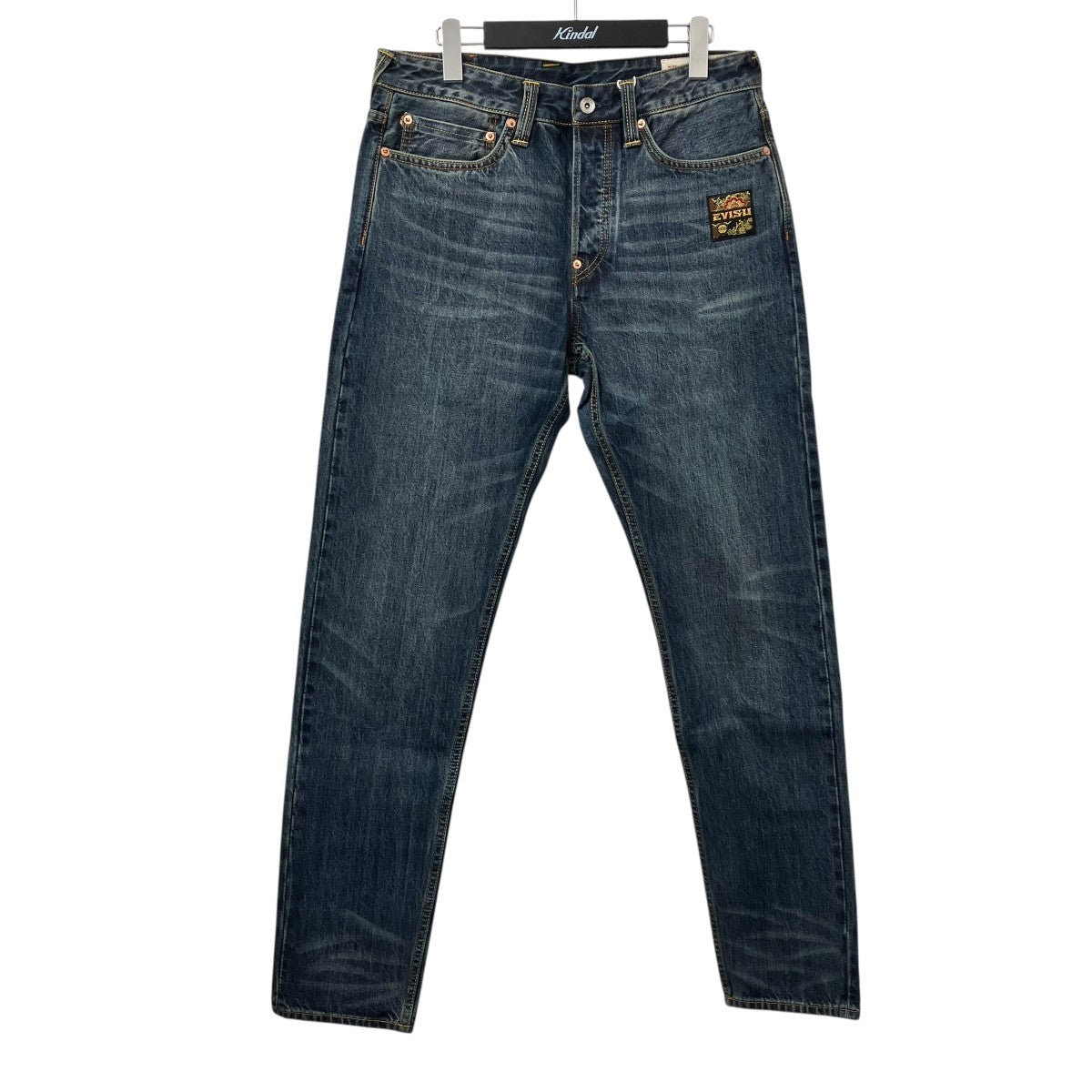 EVISU LOT．2017 ブロケードパッチポケット キャロットフィット ジーンズデニムパンツ2EAHTM5JE105417DN 古着・中古-1枚目のアイテム画像