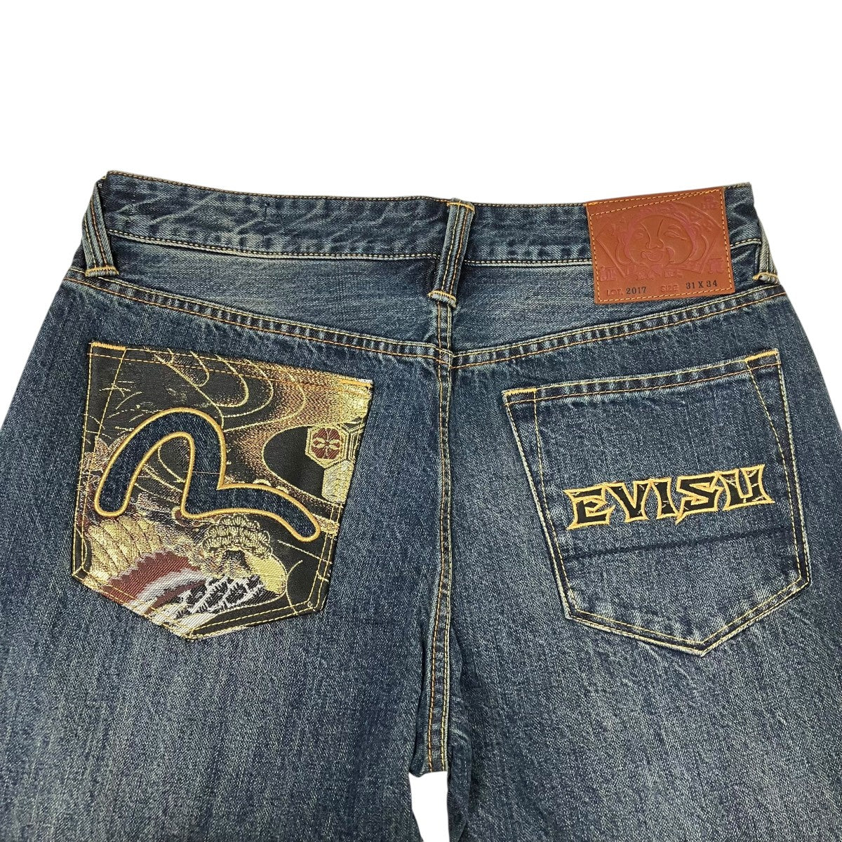 EVISU LOT．2017 ブロケードパッチポケット キャロットフィット ジーンズデニムパンツ2EAHTM5JE105417DN 古着・中古-5枚目のアイテム画像
