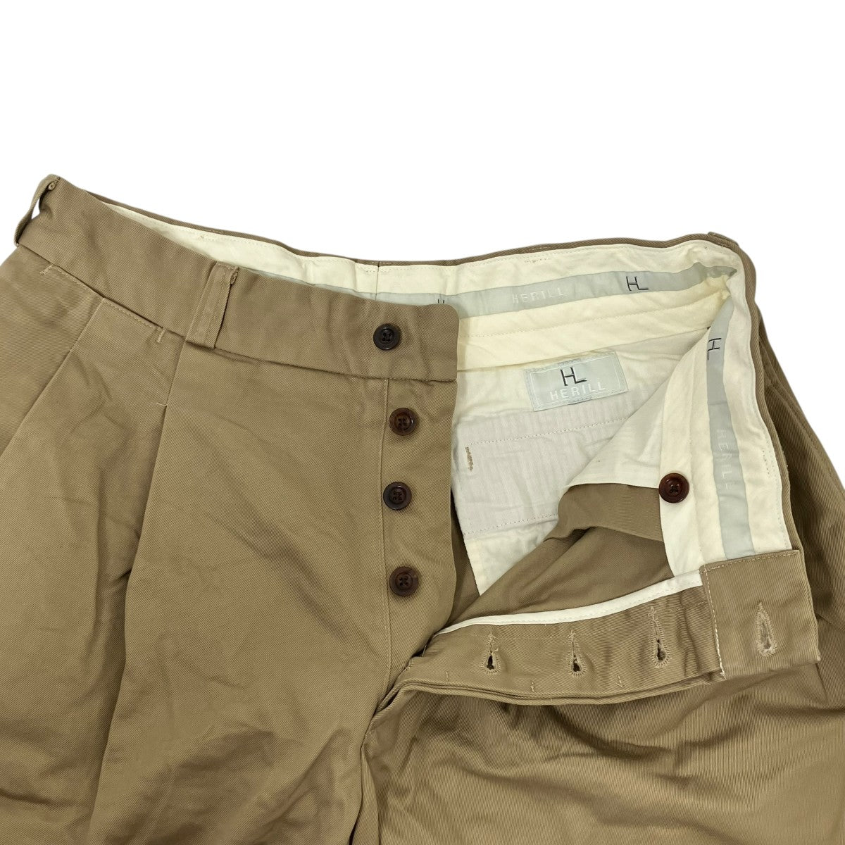 HERILL 25SSSuvincotton ChinoShortsハーフパンツ25-030-HL-8060-10 古着・中古-4枚目のアイテム画像