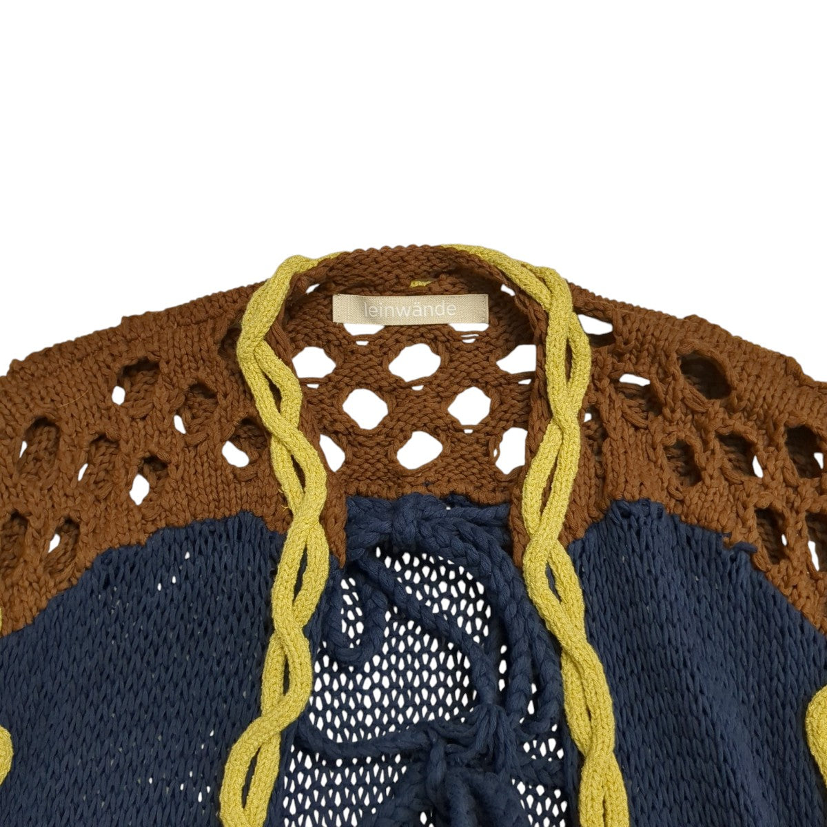 LEINWANDE Mix Yarn Crochet Vestニットベスト0225010502 古着・中古-5枚目のアイテム画像
