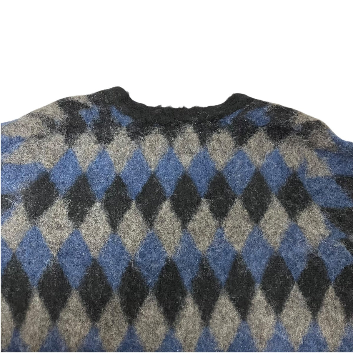 WACKO MARIA アーガイルモヘアカーディガン16FW-WMK-KN16 古着・中古-4枚目のアイテム画像