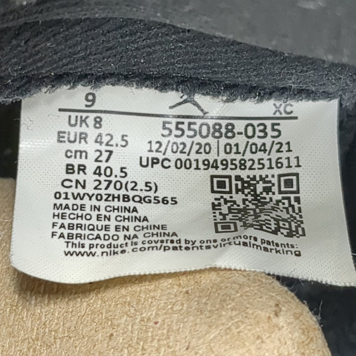 NIKE AIR JORDAN 1 RETRO HIGH OGスニーカー555088-035 古着・中古-10枚目のアイテム画像