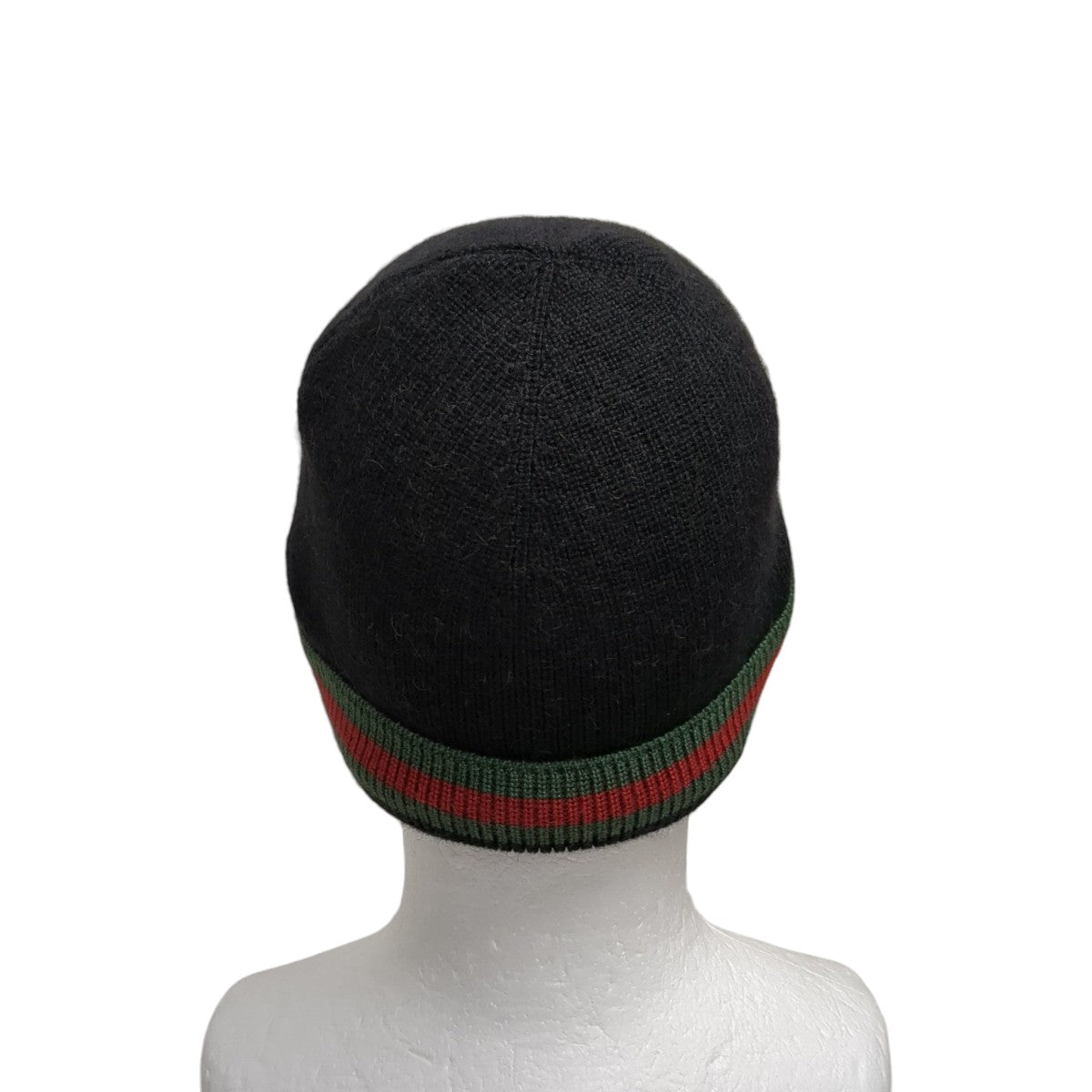 GUCCI(グッチ) シェリーラインニット帽 ブラック×レッド×グリーン