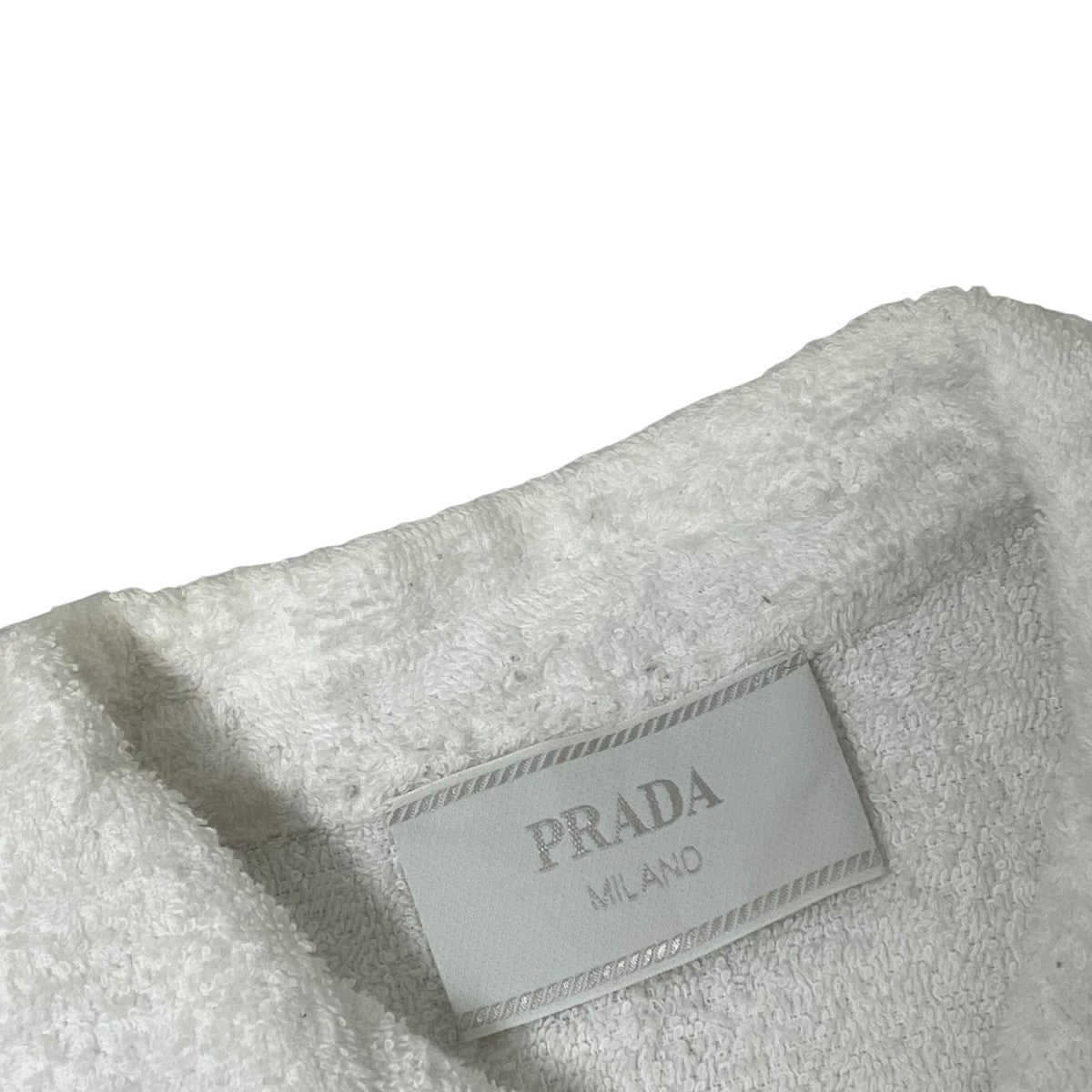 PRADA ロゴプレートコットンテリーボウリング半袖シャツSC559 古着・中古-6枚目のアイテム画像
