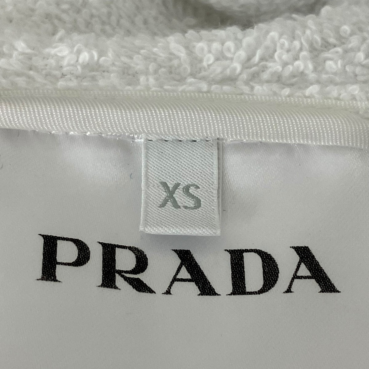 PRADA ロゴプレートコットンテリーボウリング半袖シャツSC559 古着・中古-8枚目のアイテム画像