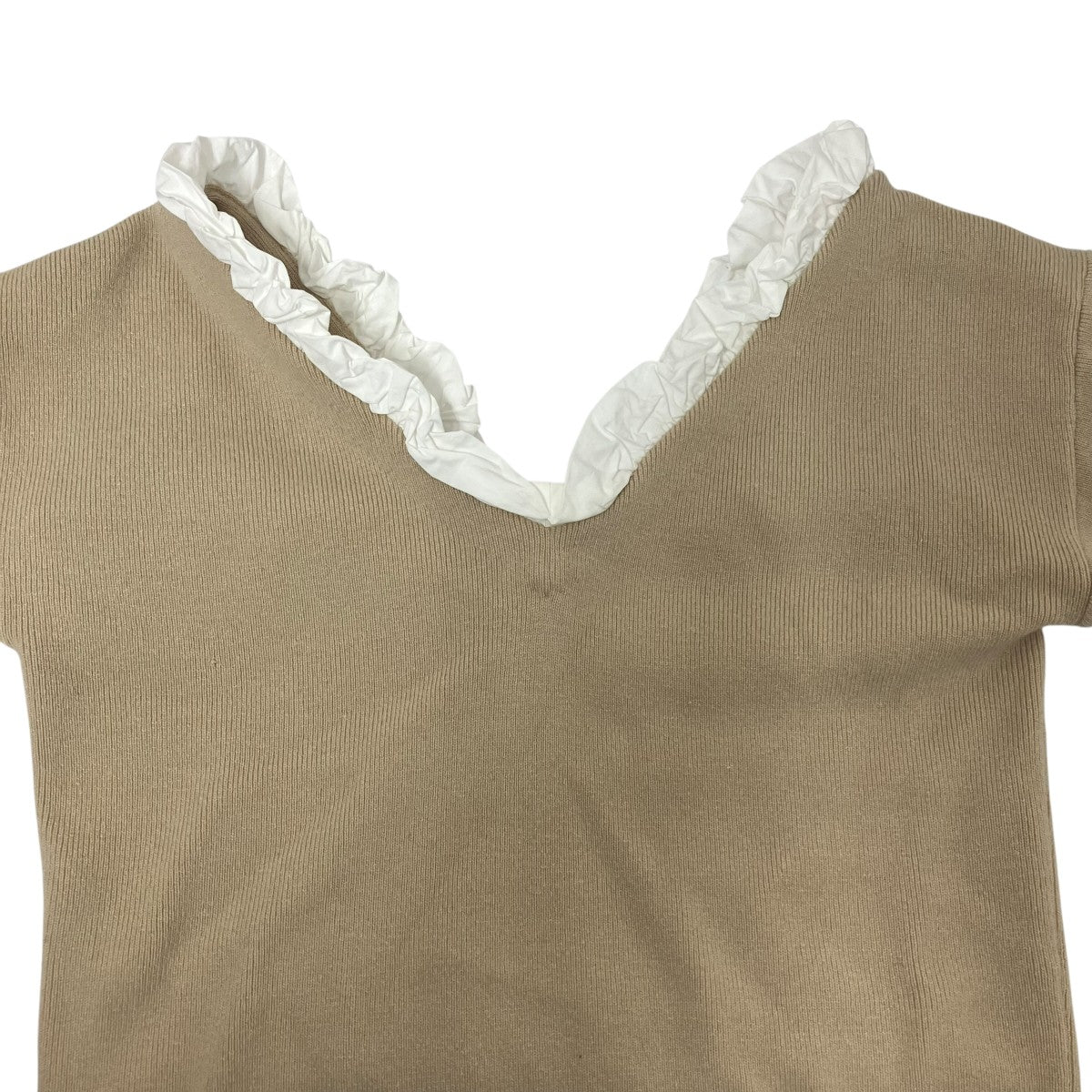 FRILL V NECK KNITニット17106-2302