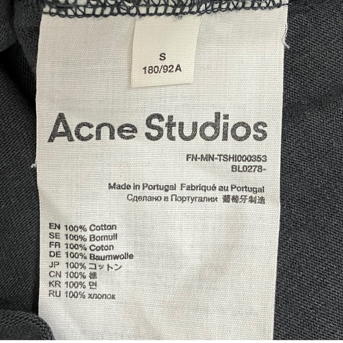 ACNE STUDIOS 半袖TシャツFN-MN-TSHI000353 古着・中古-6枚目のアイテム画像