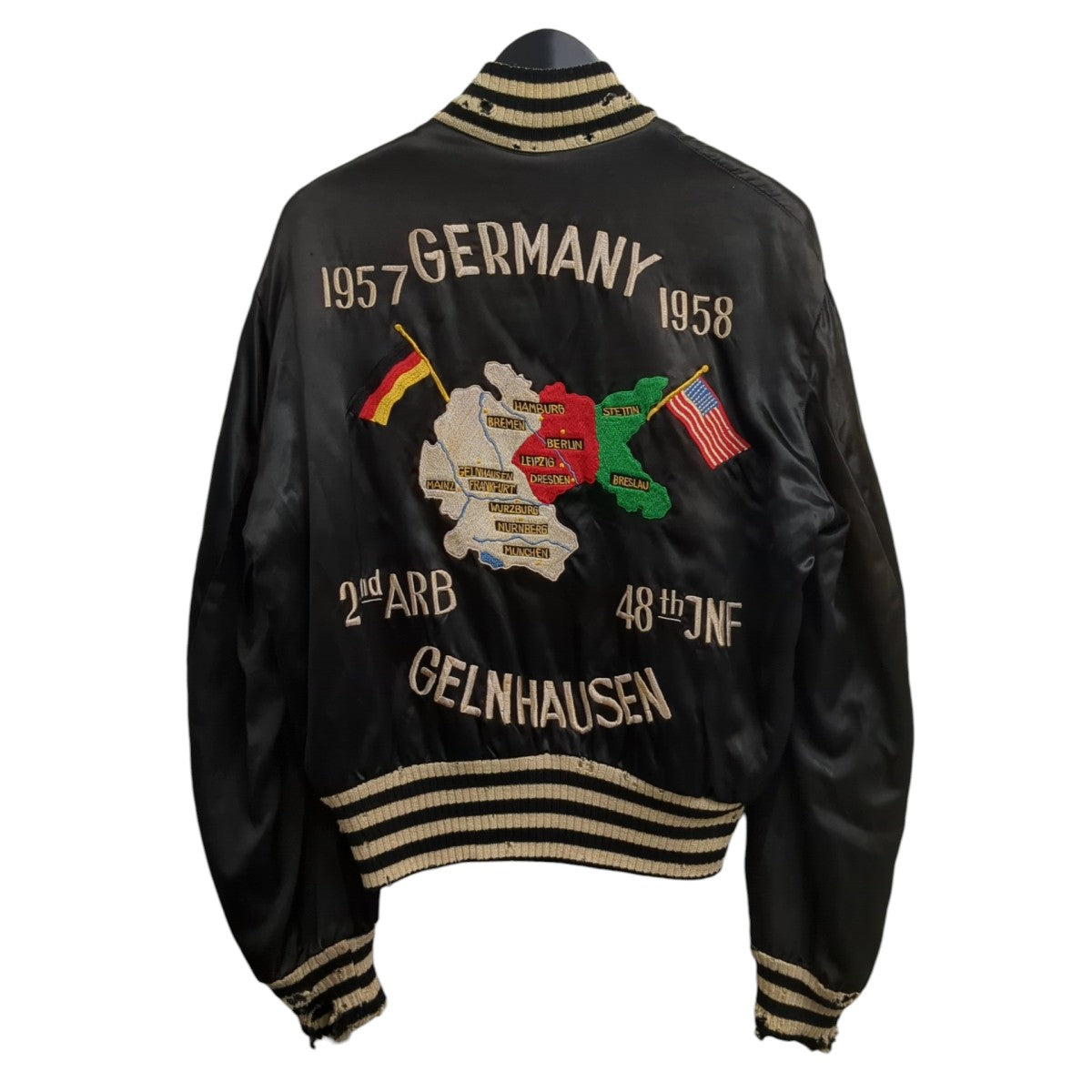 VINTAGE 50s GERMANY スーベニア サテンスカジャン 古着・中古-3枚目のアイテム画像