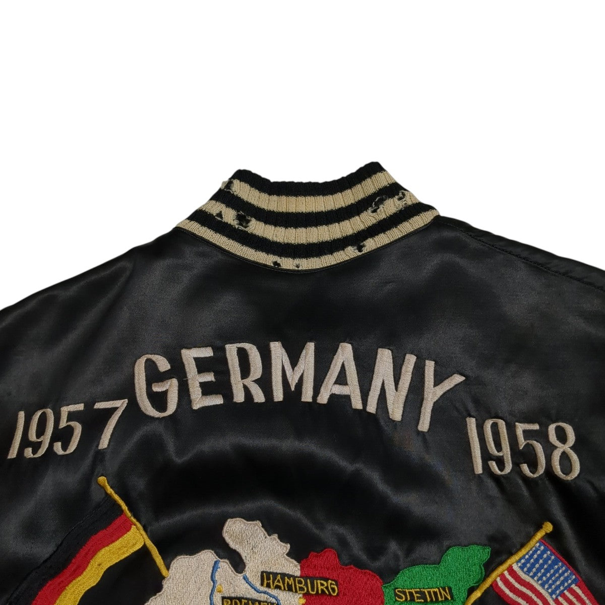 VINTAGE 50s GERMANY スーベニア サテンスカジャン 古着・中古-5枚目のアイテム画像