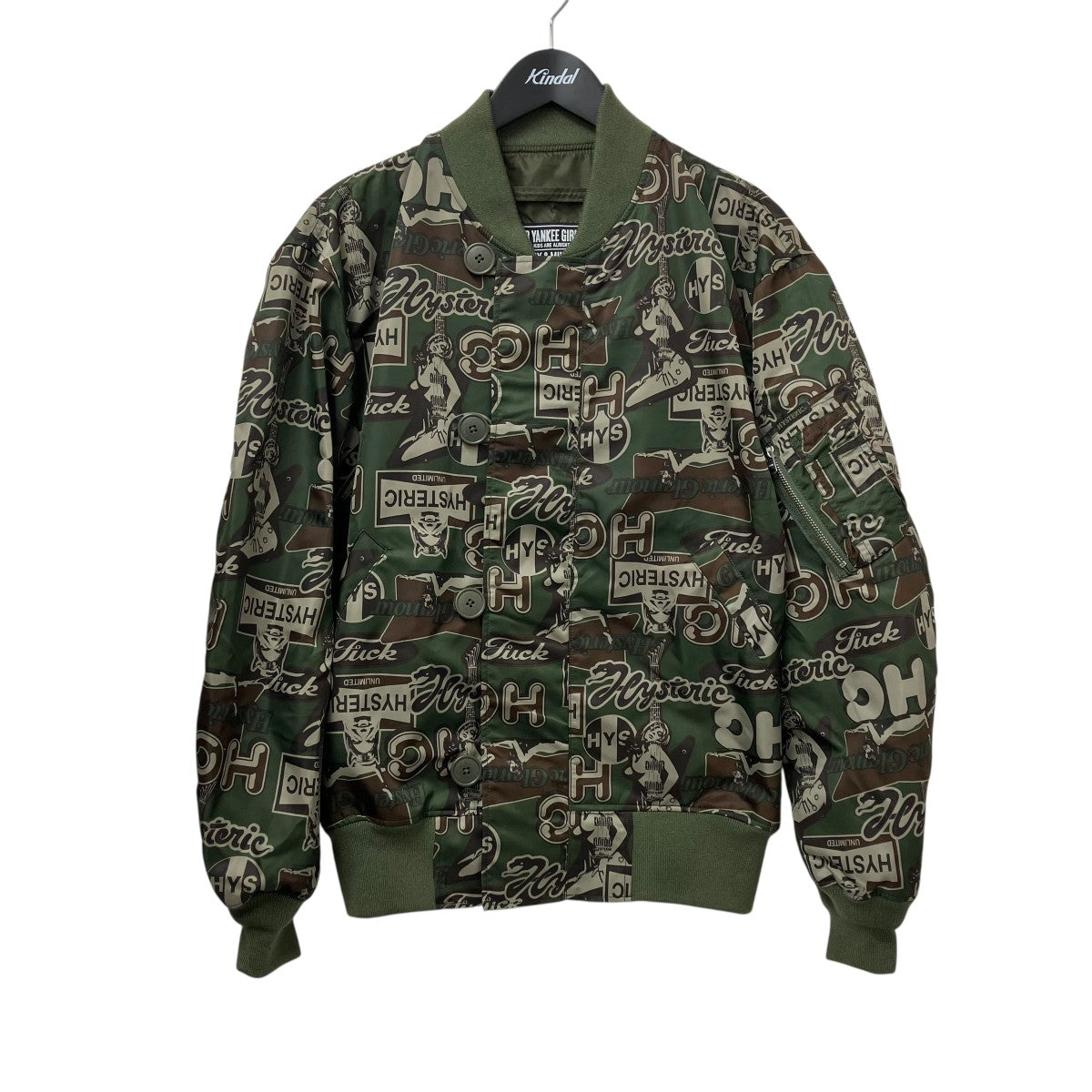 Hysteric Glamour カモフラージュ ギターガールブルゾン02243AB02 古着・中古-1枚目のアイテム画像