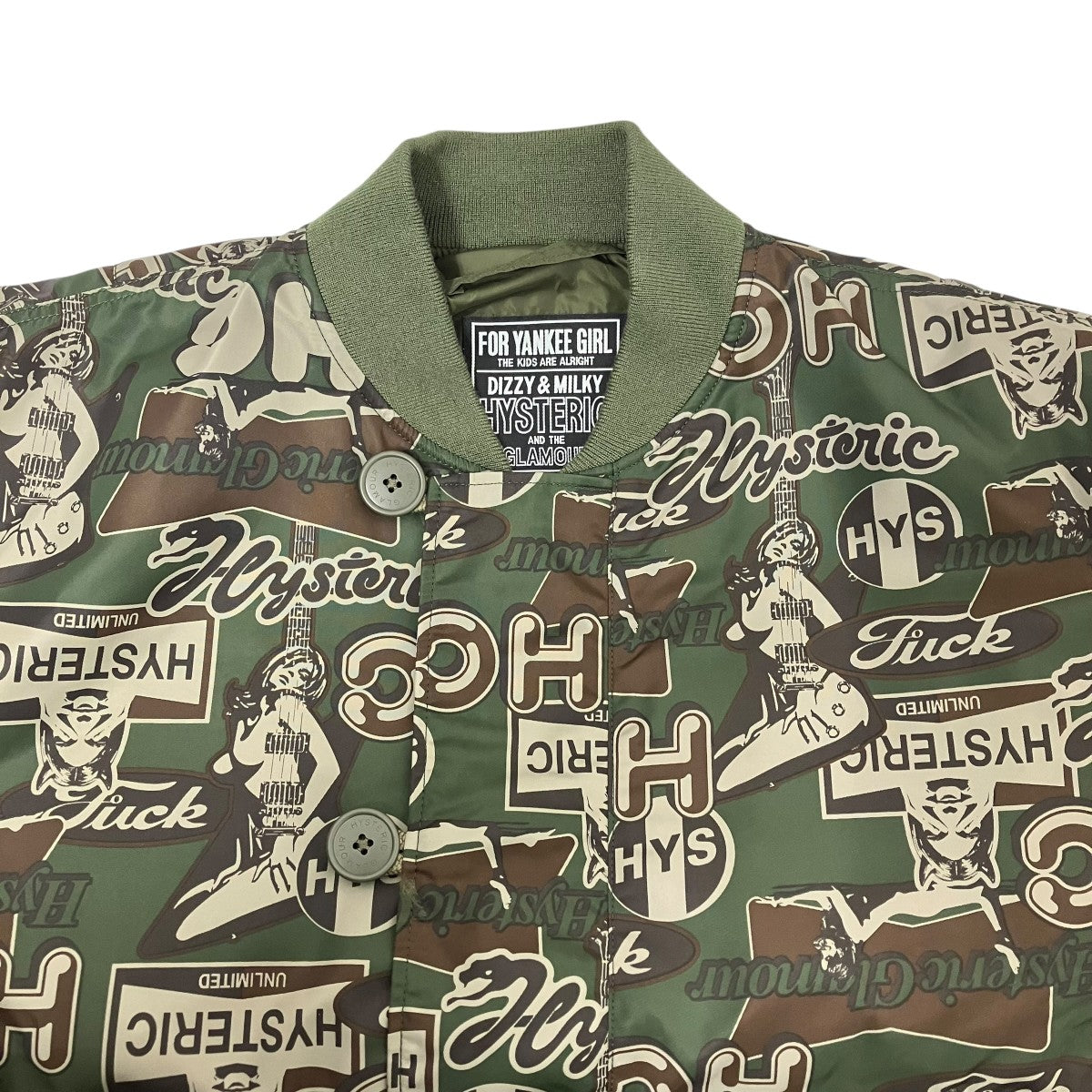 Hysteric Glamour カモフラージュ ギターガールブルゾン02243AB02 古着・中古-4枚目のアイテム画像