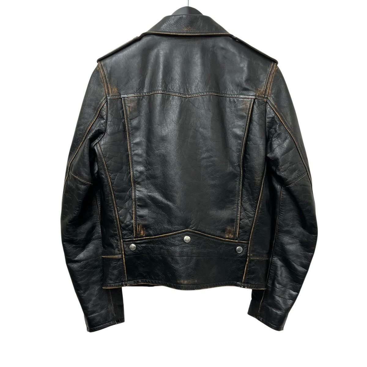 Saint Laurent Paris クラシックモーターサイクルジャケット ヴィンテージ加工レザージャケット484284 古着・中古-3枚目のアイテム画像
