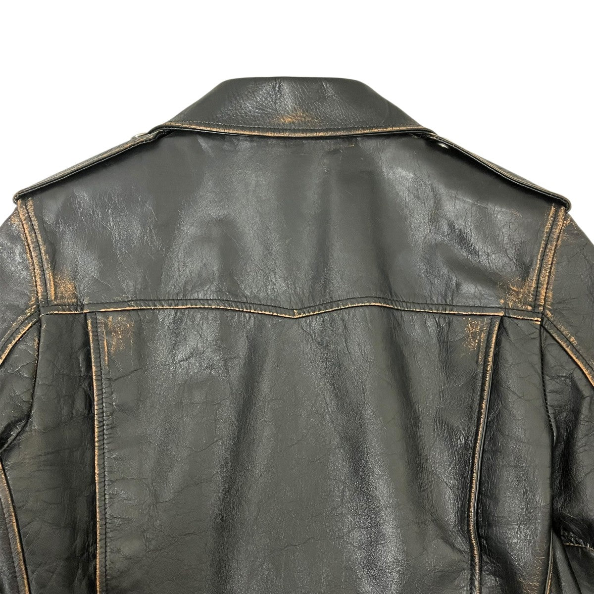 Saint Laurent Paris クラシックモーターサイクルジャケット ヴィンテージ加工レザージャケット484284 古着・中古-5枚目のアイテム画像