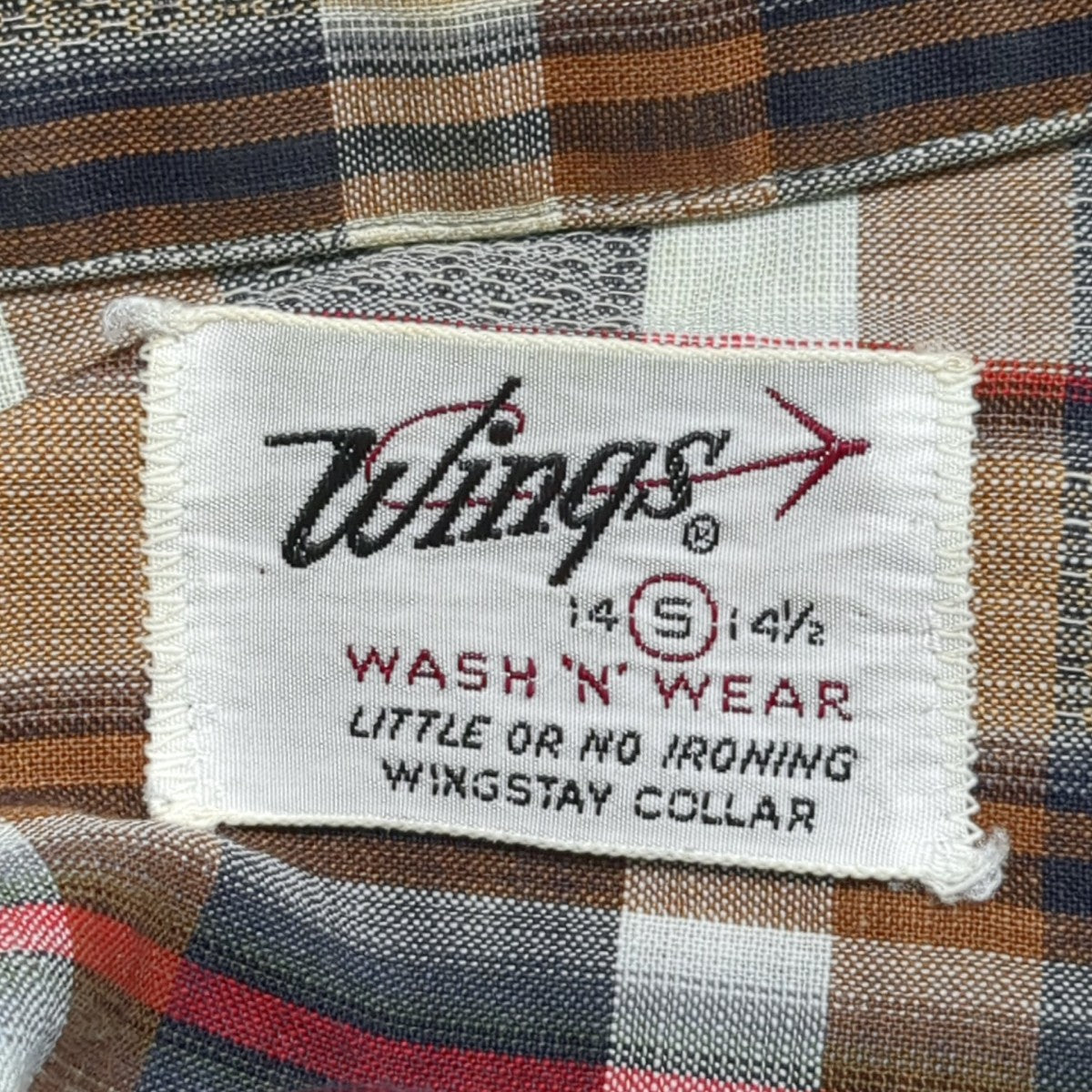 VINTAGE 60s Wingsシャツ 古着・中古-8枚目のアイテム画像