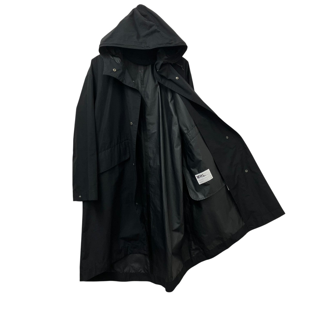 23AWCOATING COTTON RAMIEフーデッドコート595-3210500