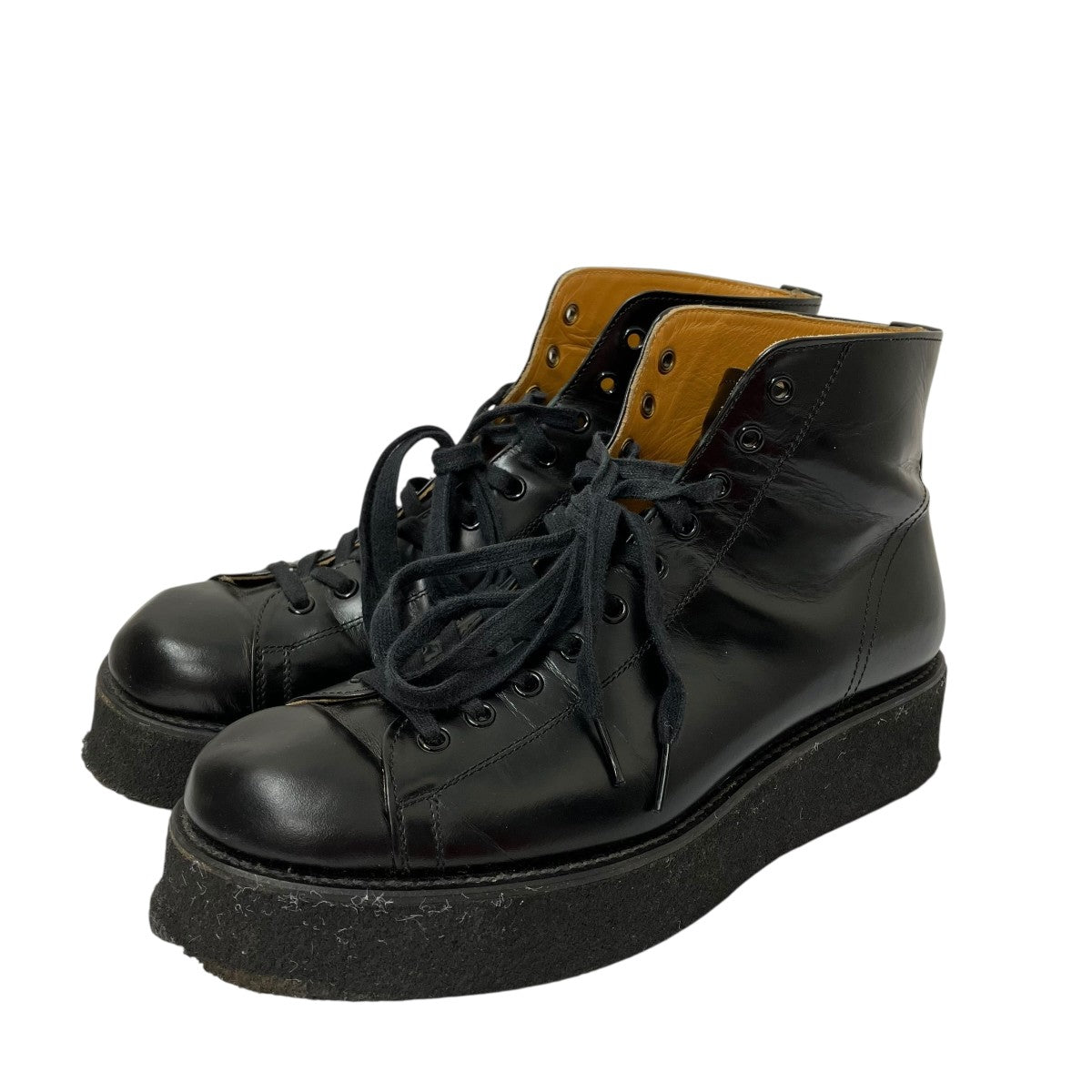 YOHJI YAMAMOTO デミブーツレースアップスニーカーHE-E53-764-1-02 古着・中古-1枚目のアイテム画像