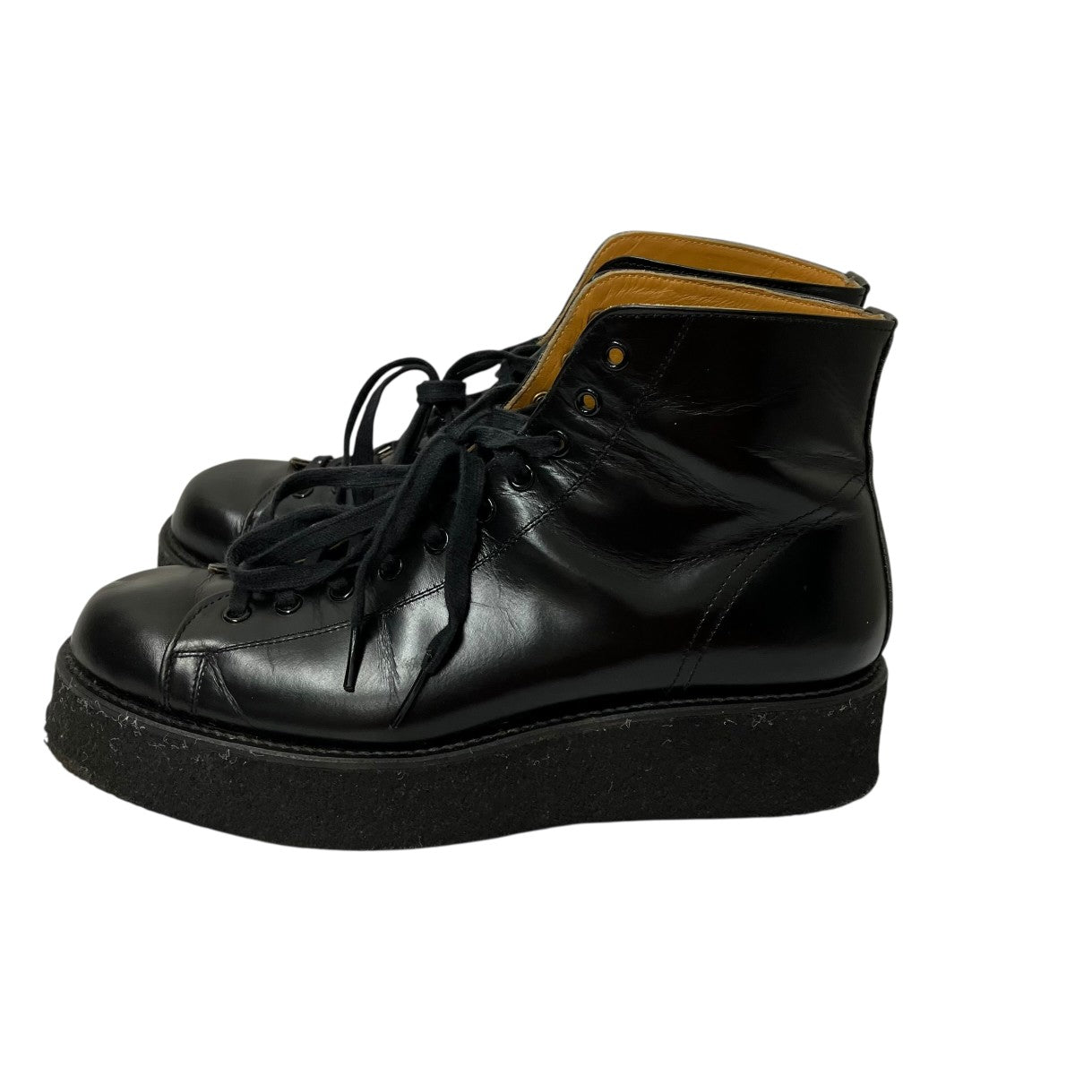 YOHJI YAMAMOTO デミブーツレースアップスニーカーHE-E53-764-1-02 古着・中古-2枚目のアイテム画像