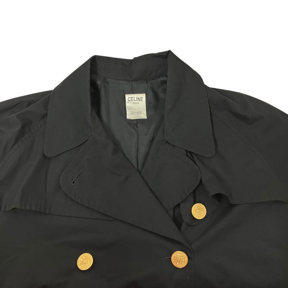 CELINE 金ボタントレンチコート 古着・中古-4枚目のアイテム画像