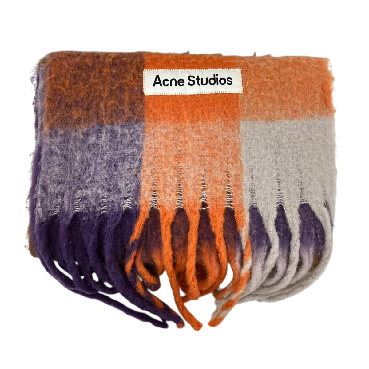 ACNE STUDIOS(アクネストゥディオズ) マフラー オレンジ×パープル