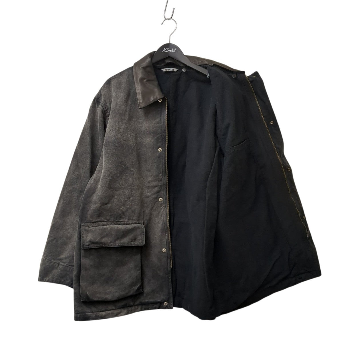 AURALEE PRODUCT DYED ORGANIC COTTON DUCK BLOUSONジャケットA25AB01CD 古着・中古-2枚目のアイテム画像