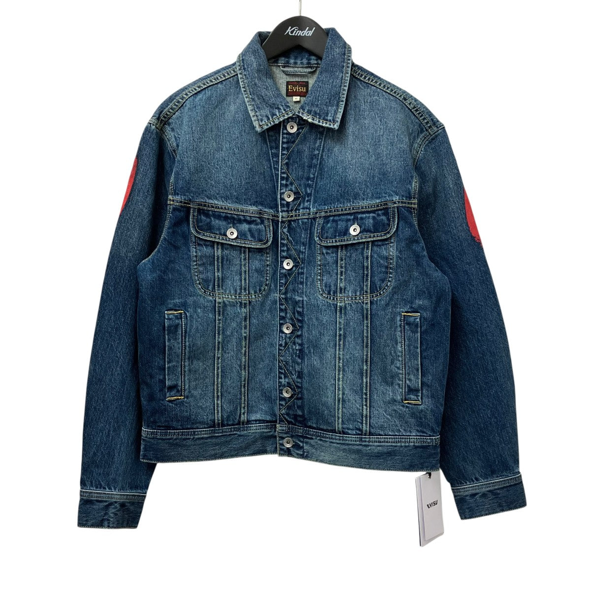 EVISU ライダース デニムジャケットデニムジャケット2ESEJM6DJ6000XXDN 古着・中古-1枚目のアイテム画像