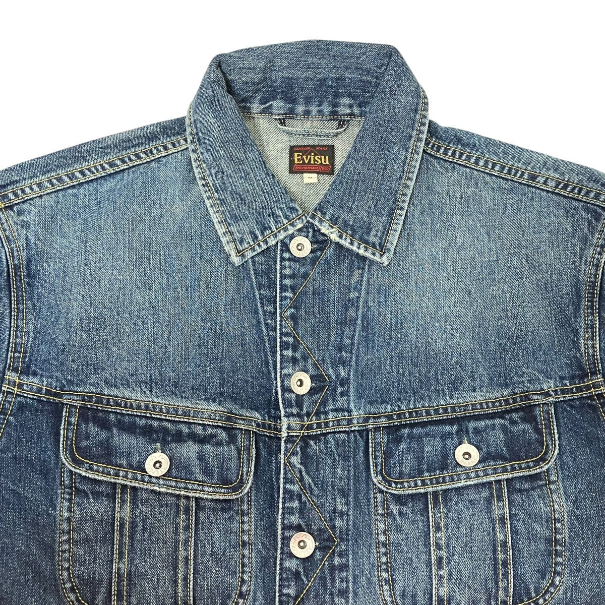 EVISU ライダース デニムジャケットデニムジャケット2ESEJM6DJ6000XXDN 古着・中古-3枚目のアイテム画像