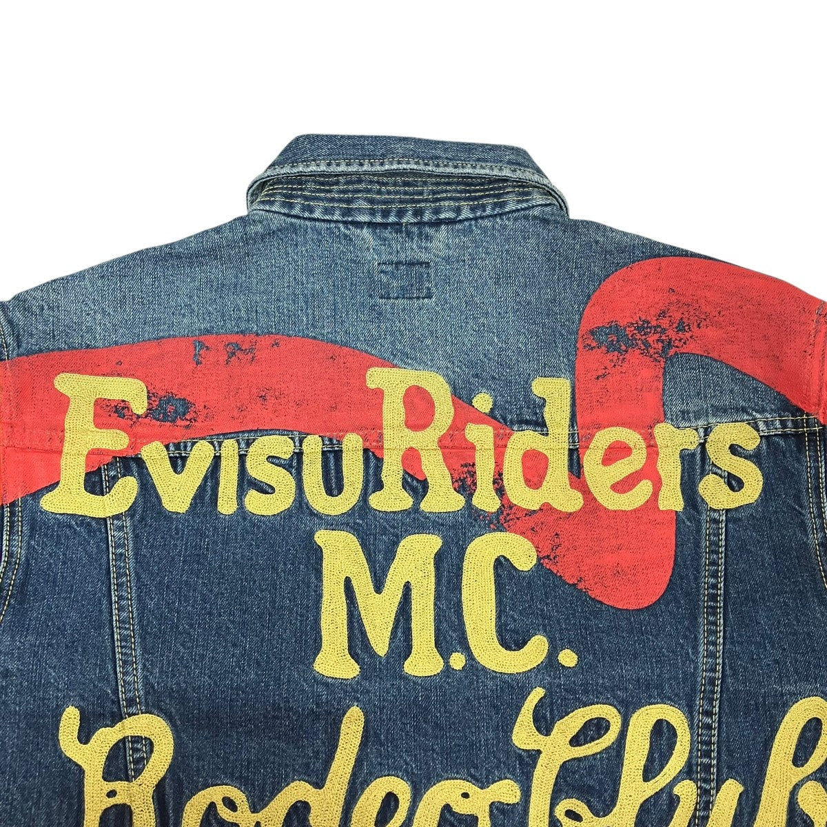 EVISU ライダース デニムジャケットデニムジャケット2ESEJM6DJ6000XXDN 古着・中古-4枚目のアイテム画像